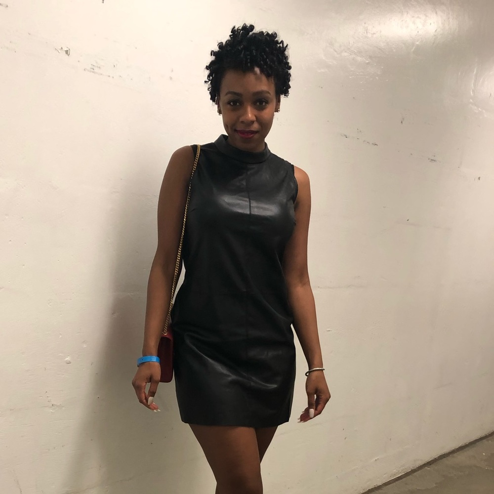 Fall Lookbook- Zara Faux Leather Mini Dress